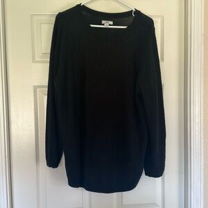 Black knitted 2X craft and borrow sweater